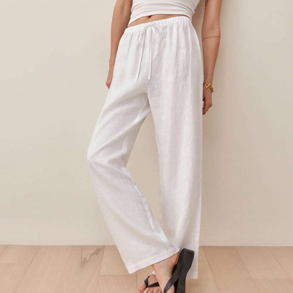 Reformation Olina Linen Pant - XS Petite Length